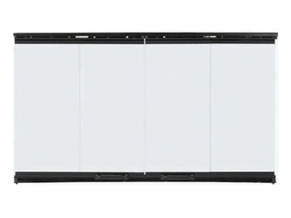 Majestic Original Bi-Fold Glass Doors with Black Trim for Sovereign 36" Wood Burning Fireplace