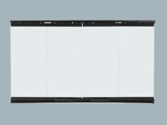 Majestic Original Bi-Fold Glass Doors with Black Trim for Sovereign 42" Wood Burning Fireplace