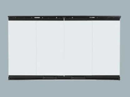 Majestic Original Bi-Fold Glass Doors with Black Trim for Sovereign 36" Wood Burning Fireplace