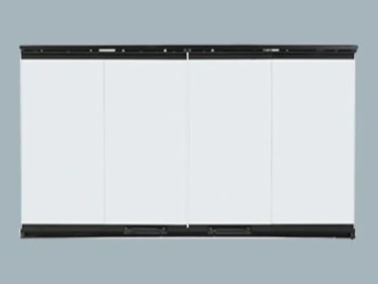 Majestic Heatilator Original Glass Bi-Fold Doors with Black Trim for Trim for Icon 100 50" Wood Burning Fireplace