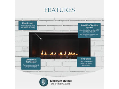 Majestic DVLINEAR36 36" Contemporary Direct Vent Gas Fireplace with IntelliFire Ignition