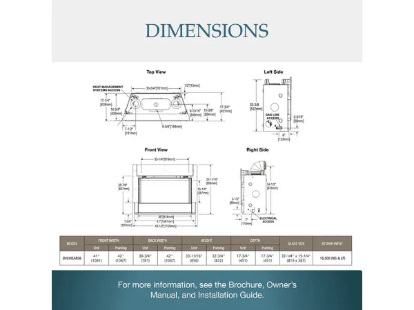 Majestic DVLINEAR36 36" Contemporary Direct Vent Gas Fireplace with IntelliFire Ignition