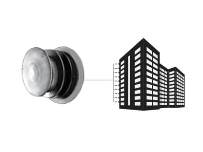 Majestic DVP Horizontal High Rise Termination Cap with Glass Base