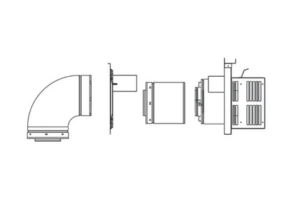 Majestic DVP-TRAPK2 5"x8" Horizontal Termination Kit