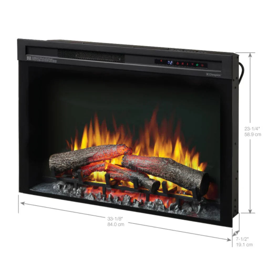 Dimplex Nova 33" Plug-In Electric Firebox With Acrylic Ice Glass Media - XHD33G