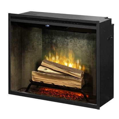 Dimplex Revillusion Weathered Concrete 30" Built-In Electric Firebox With Single Pane Glass &  Plug Kit - 500002389 (RBF30WC-FG)
