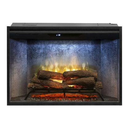 Dimplex Revillusion Herringbone 36" Built-In Electric Firebox W/ Single Pane Glass & Plug Kit - 500002400