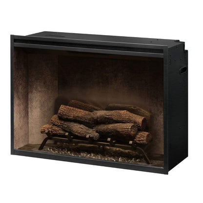 Dimplex Revillusion Herringbone 36" Built-In Electric Firebox W/ Single Pane Glass & Plug Kit - 500002400