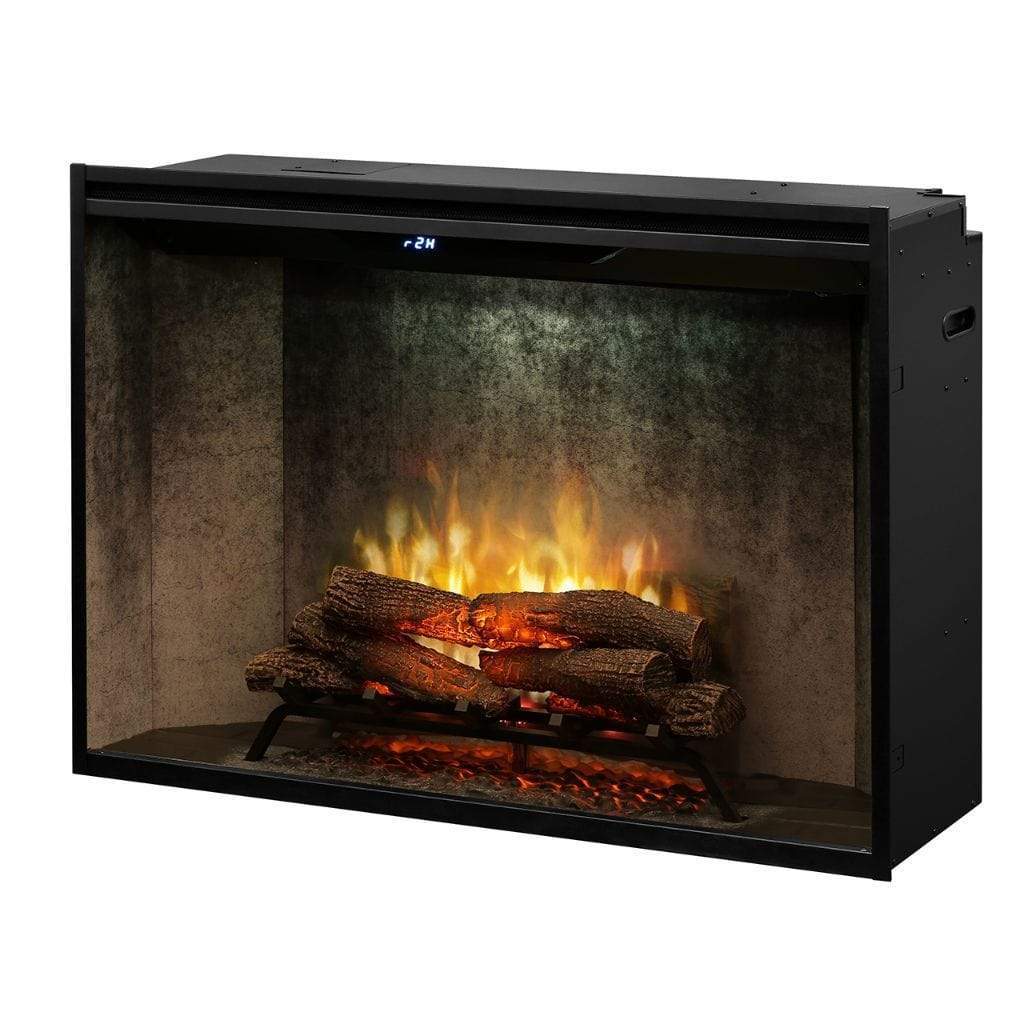 Dimplex Revillusion Weathered Concrete 42" Built-In Electric Firebox With Single Pane Glass &  Plug Kit - 500002411 (RBF42WC-FG)