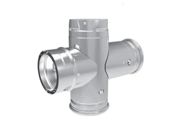 Majestic PelletVent Pro 3" Double Tee with Clean-Out Tee Cap