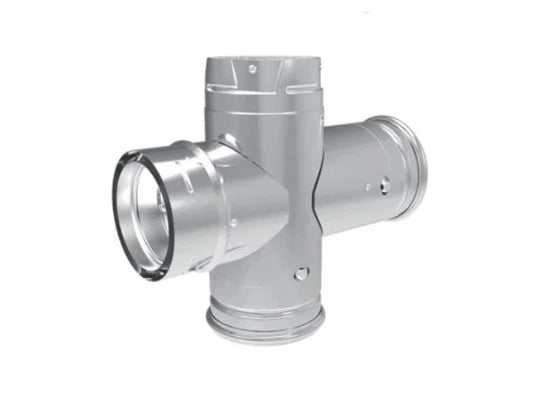 Majestic PelletVent Pro 3" Double Tee with Clean-Out Tee Cap