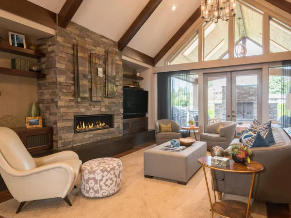 Majestic Echelon 36" Linear Contemporary Direct Vent Natural Gas Fireplace with IntelliFire Touch Ignition System