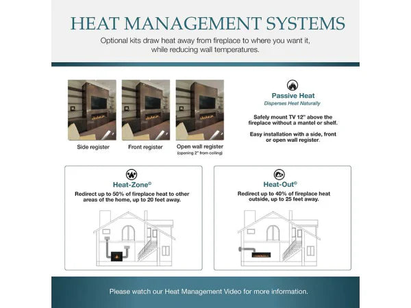 Majestic Echelon 48" Linear Contemporary Direct Vent Natural Gas Fireplace with IntelliFire Touch Ignition System