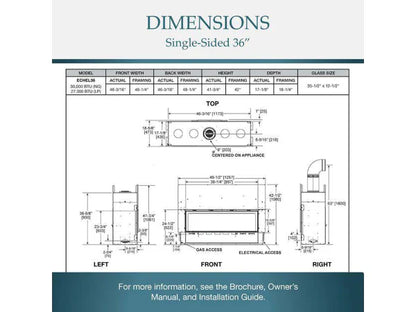 Majestic Echelon 48" Linear Contemporary Direct Vent Natural Gas Fireplace with IntelliFire Touch Ignition System