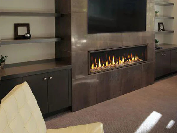Majestic Echelon 60" Linear Contemporary Direct Vent Natural Gas Fireplace with IntelliFire Touch Ignition System
