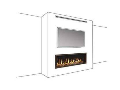 Majestic Echelon See-Through 36" Linear Contemporary Direct Vent Natural Gas Fireplace with IntelliFire Touch Ignition System