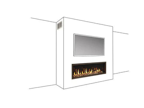 Majestic Echelon See-Through 36" Linear Contemporary Direct Vent Natural Gas Fireplace with IntelliFire Touch Ignition System