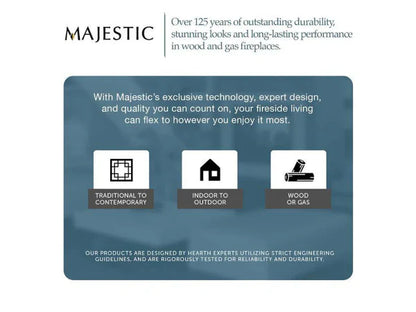 Majestic Echelon See-Through 48" Linear Contemporary Direct Vent Natural Gas Fireplace with IntelliFire Touch Ignition System