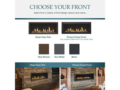 Majestic Echelon See-Through 48" Linear Contemporary Direct Vent Natural Gas Fireplace with IntelliFire Touch Ignition System