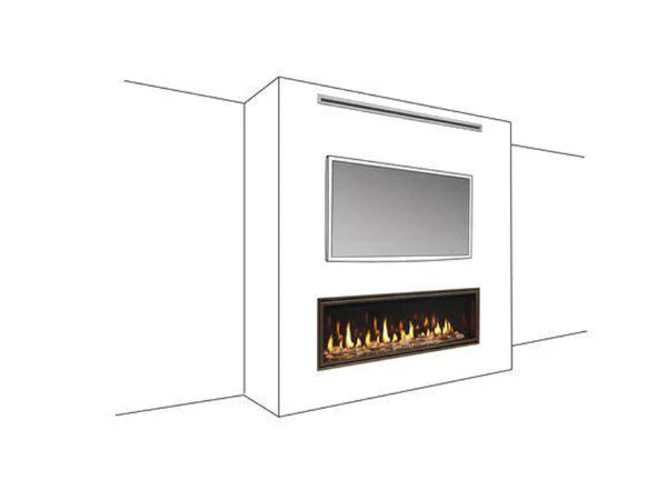 Majestic Echelon See-Through 48" Linear Contemporary Direct Vent Natural Gas Fireplace with IntelliFire Touch Ignition System