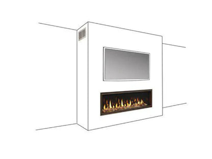 Majestic Echelon See-Through 48" Linear Contemporary Direct Vent Natural Gas Fireplace with IntelliFire Touch Ignition System