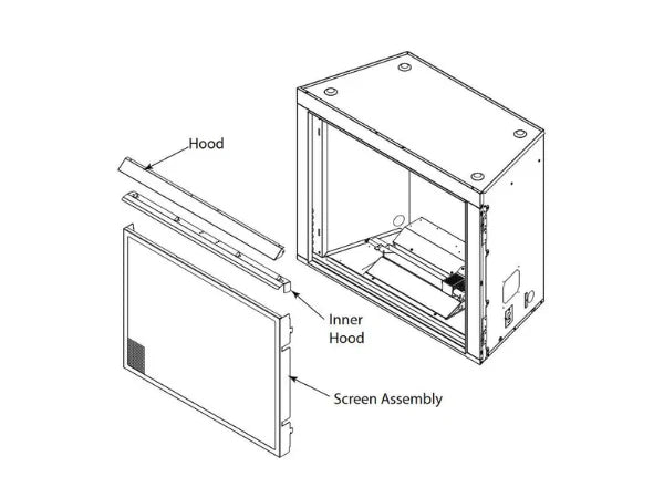 Majestic ODCOUG-42SCN Framed Mesh Hang-On Screen for Courtyard 42" Gas Fireplace