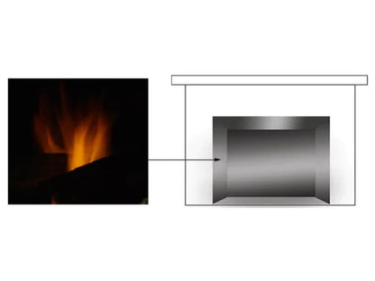 Majestic Reflective Black Glass Walls for Marquis II 36" Gas Fireplace