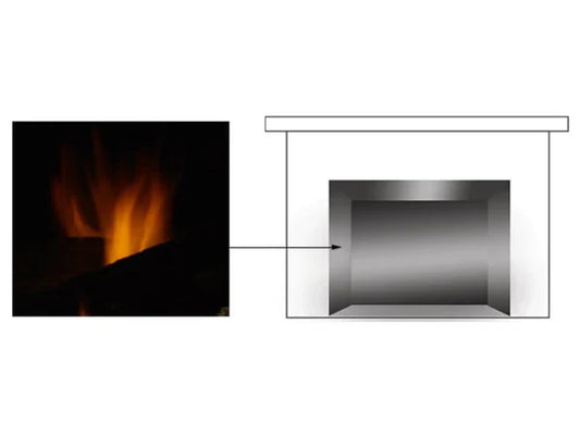 Majestic Reflective Black Glass Walls for Marquis II 36" Gas Fireplace