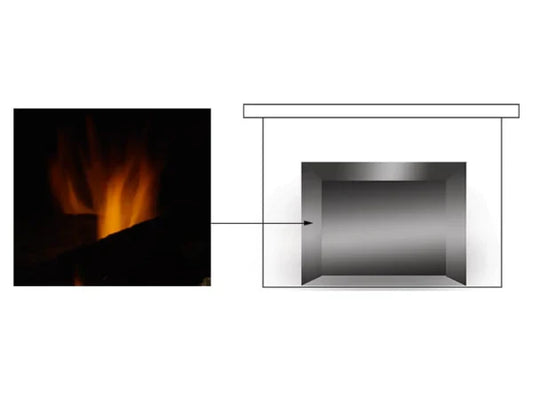 Majestic Reflective Black Glass Interior Panels for Quartz Platinum 36" Gas Fireplace