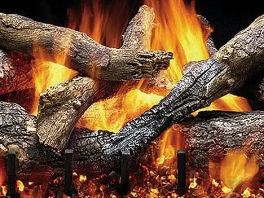 Majestic 2-Tier Fireside Grand Oak 24" Natural Gas Burner/Hearth Kit