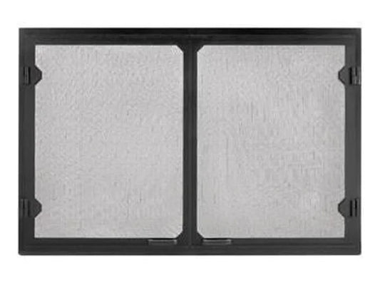 Majestic Grand Vista Black Cabinet Style Mesh Doors for Biltmore 42" Wood Burning Fireplace
