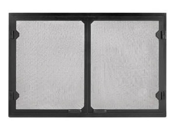 Majestic Grand Vista Black Cabinet Style Mesh Doors for Biltmore 50" Wood Burning Fireplace
