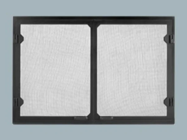 Majestic Grand Vista Black Cabinet Style Mesh Doors for Biltmore 42" Wood Burning Fireplace