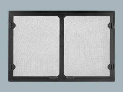 Majestic Grand Vista Black Cabinet Style Mesh Doors for Biltmore 50" Wood Burning Fireplace