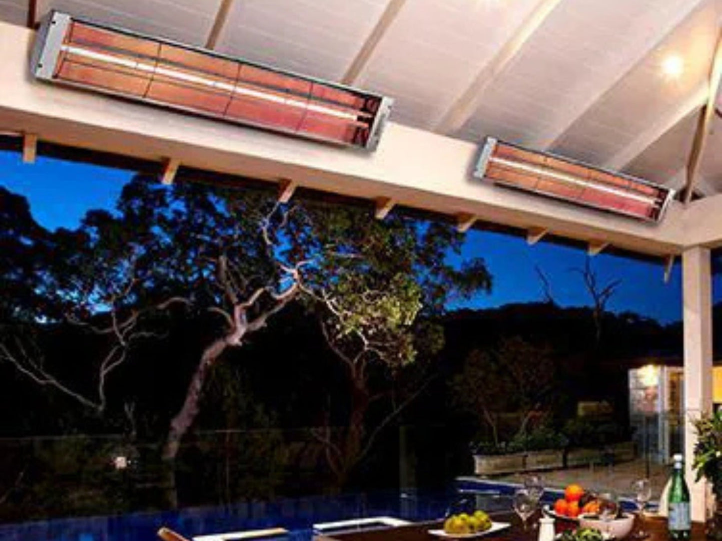 Bromic Heating Cobalt Silver Electric Outdoor Patio Heater