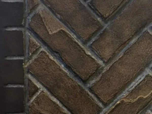 Majestic Herringbone Brick Refractory Panels for Fortress See-Through Gas Fireplace