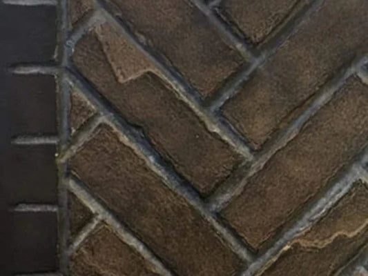 Majestic Herringbone Brick Refractory Panels for Fortress See-Through Gas Fireplace