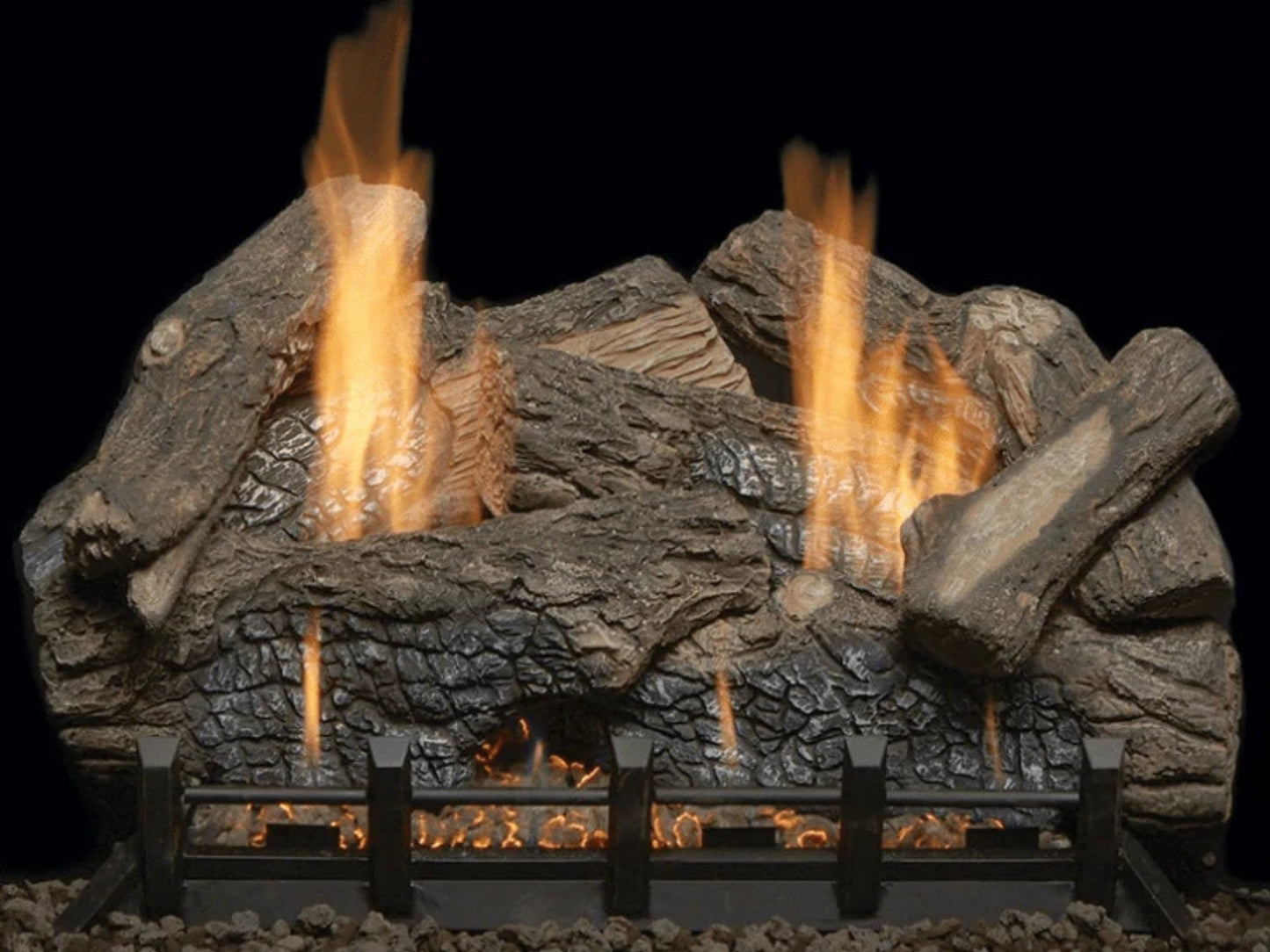 Monessen Highland Oak 24" 7 pc Refractory Log Set for Natural Blaze Burners