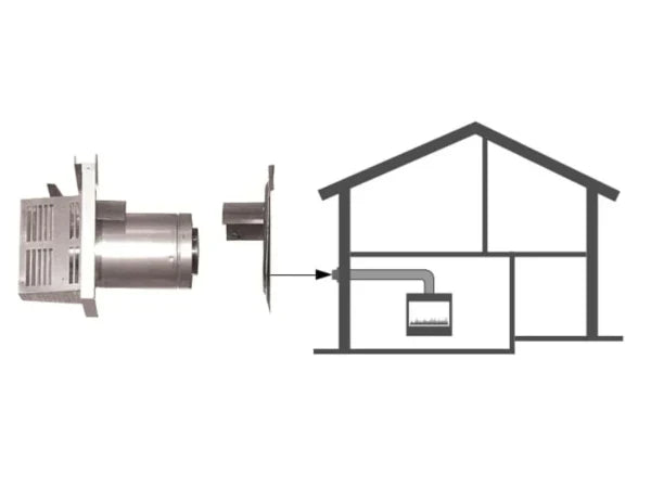 Majestic DVP 12" Horizontal Termination Cap with Short Flue