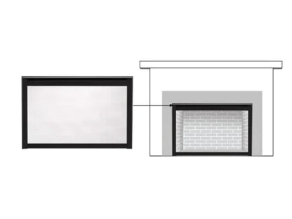 Majestic Black Inside Fit Screen Front for Jasper, Ruby and Trilliant 30" Gas Fireplace Inserts