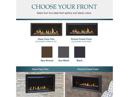 Majestic JADE42IL-B Jade 42" Linear Contemporary Direct Vent Propane Gas Fireplace with IntelliFire Touch Ignition System