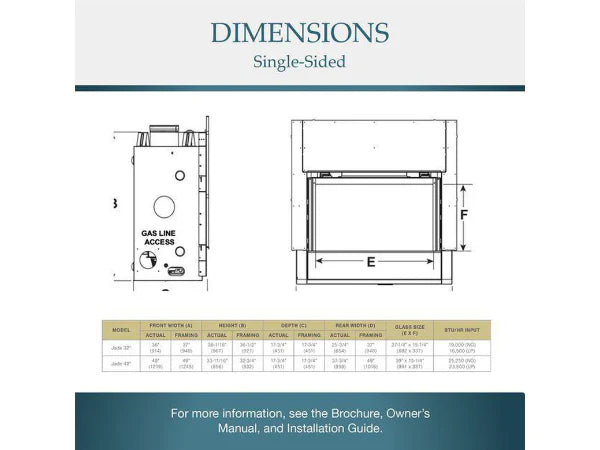 Majestic JADE42IN-B Jade 42" Direct Vent Gas Fireplace