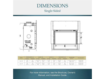 Majestic JADE42IL-B Jade 42" Linear Contemporary Direct Vent Propane Gas Fireplace with IntelliFire Touch Ignition System