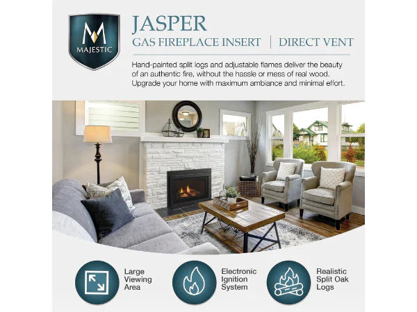 Majestic Jasper 30" Traditional Natural Gas Fireplace Insert with IPI Ignition System