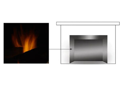 Majestic Reflective Black Traditional Glass Liner Kit for Ruby and Trilliant 35" Gas Fireplace Inserts