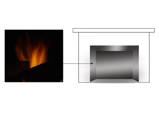 Majestic Reflective Black Traditional Glass Liner Kit for Ruby and Trilliant 35" Gas Fireplace Inserts