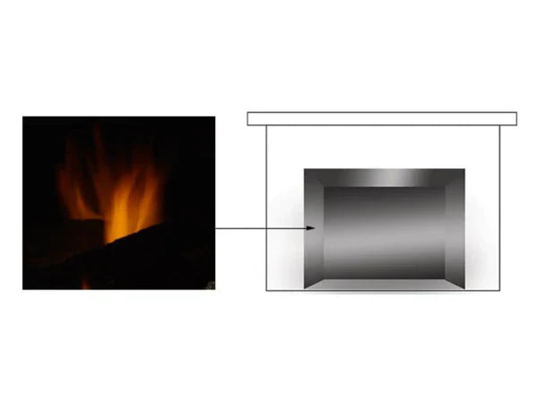 Majestic Reflective Black Contemporary Glass Liner Kit for Ruby 35" Gas Fireplace Insert
