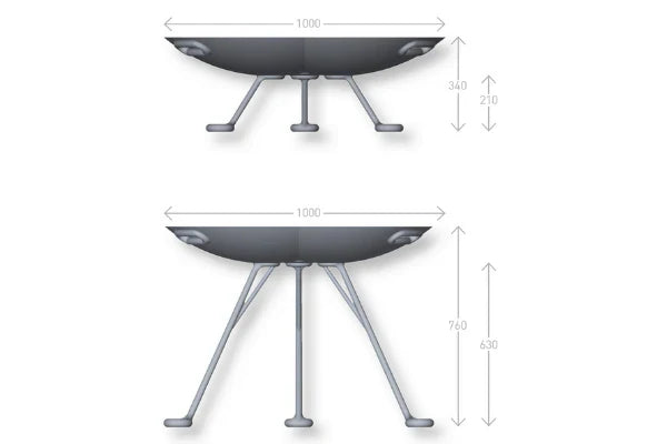 RB73 Lotus Detachable Legs with Fire Bowl