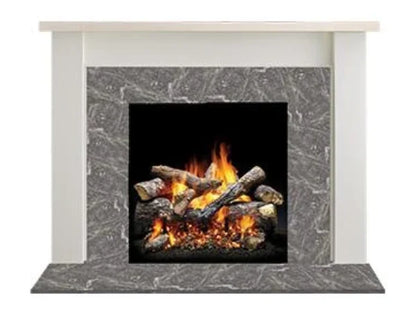 Majestic Laurel C Primed MDF Transitional Style Flush Wood Fireplace Mantel and Maple top with Ebony Stain