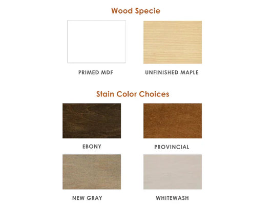 Majestic Laurel B Primed MDF Transitional Syle Flush Wood Fireplace Mantel and Maple Top with Whitewash Stain